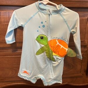 Tommy Bahama Kids Light Blue Rashguard with Turtle Design